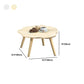 Modern Wooden Free Form Coffee Table with 4 Natural Wooden Legs