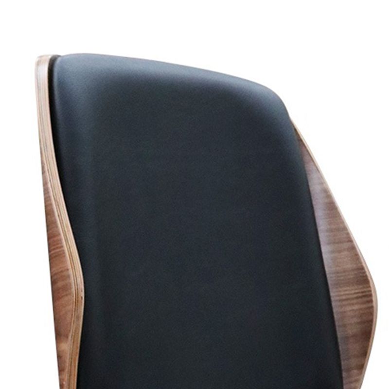 Silla de escritorio moderna Silla de conferencia de madera Silla con respaldo medio con ruedas