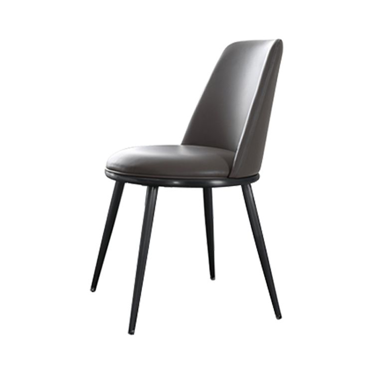 Sedie da pranzo in pista finto e metallo contemporanee per cucina