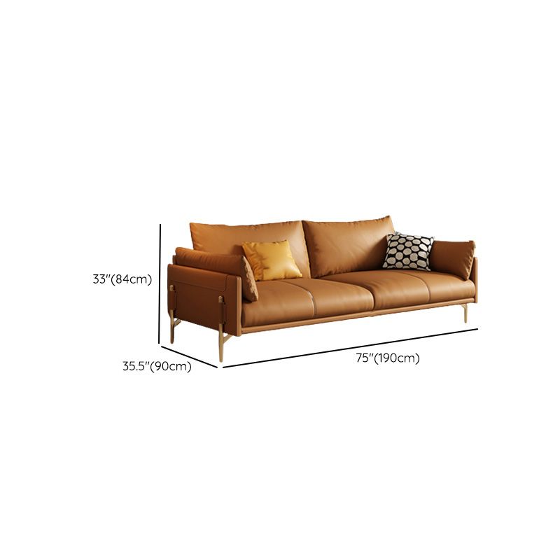 Almohada de almohada de almohada de sala de cuero glamoroso almohadas de brazo de color naranja