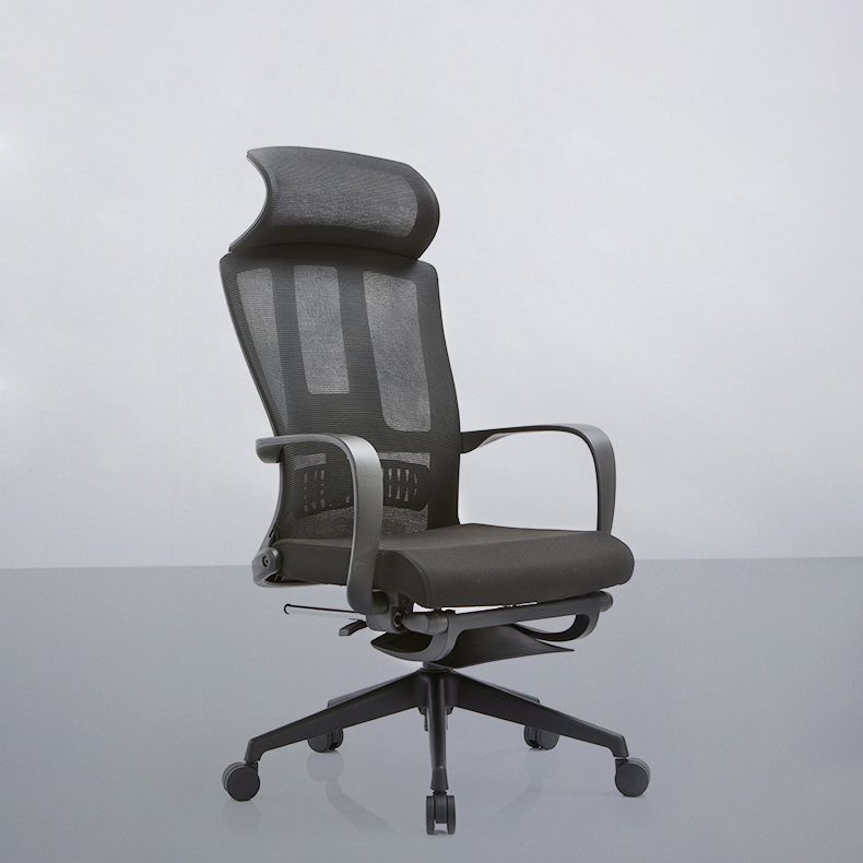 Fauteuil contemporain à bras fixes, repose-pieds, chaise de bureau, oreiller inclus