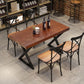 Retro Industrial Style Rectangular Solid Wood Dining Table for Coffee House and Milk Tea