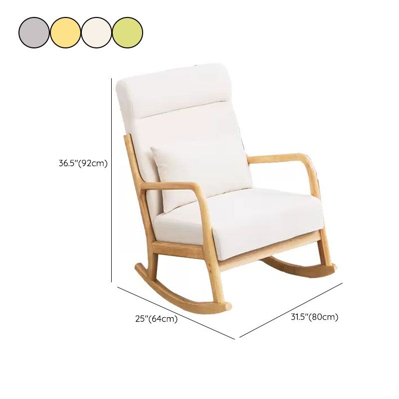 Contemporary Rocking Chair Upholstered Antique Finish Rocking Accent Chair Clearhalo 'Chairs & Seating' 'furn' 'furn_rocking_chairs' 'Furniture' 'Living Room Furniture' 'Rocking Chairs' 'rocking_chairs' 1200x1200_bef2cb5e-a338-4288-9e44-9e0e9ee3ef36