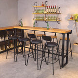 Industrial Bar and Counter Stool Low Back Stool with 4 Metal Legs Clearhalo 'Bar Furniture' 'Bar Stools' 'bar_stools' 'furn' 'furn_bar_stools' 'Furniture' 'furniture_bar_stools' 'Kitchen & Dining Furniture' 1200x1200_bef31171-197e-450c-81bb-0984ec96eef8