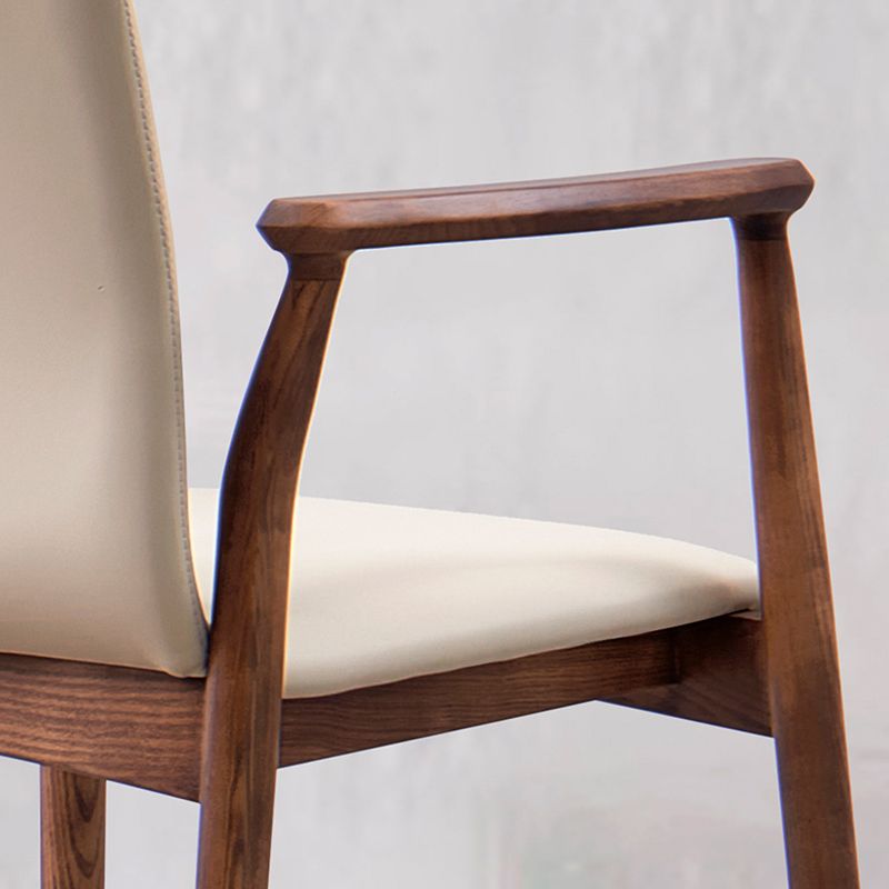 Contemporary Solid Wood Dining Chair Upholstered Arm Chair Home Clearhalo 'Dining Chairs' 'Dining Tables & Seating' 'dining_chair' 'furn' 'furn_dining_chair' 'Furniture' 'Kitchen & Dining Furniture' 1200x1200_bef32626-964b-44ad-a59c-2ff0f34d40b4