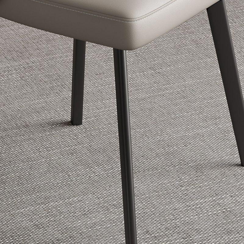 Faux Leather Dining Chairs Industrial Armless Dining Side Chair