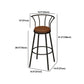 Industrial Pub Dining Set 1/4/7 Pieces Trestle Coffee Shop Wood Pub Table Set