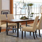 Contemporary Brown Kitchen Dining Table Rectangle Solid Wood Dining Table with Trestle Base Clearhalo ' dining_table' 'Dining Tables & Seating' 'Dining Tables' 'furn' 'furn_dining_table' 'Furniture' 'furniture_dining_table' 'Kitchen & Dining Furniture' 'kitchen&dining_furn' 'kitchen' 'kitchen_dining_table' 1200x1200_bef5d224-e5cf-4068-9644-8179c13b21fc