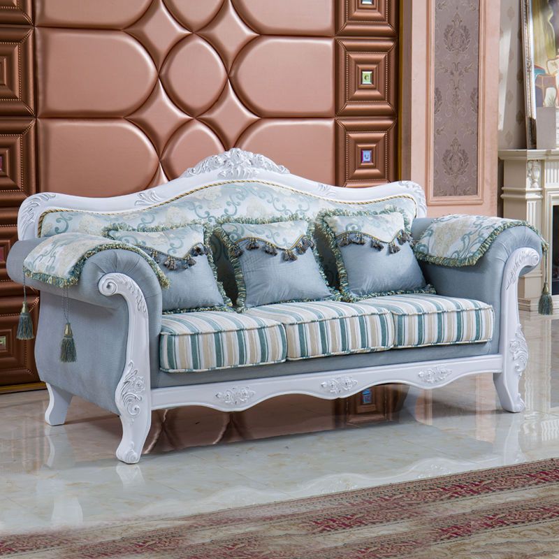 Contemporary Standard Rolled Arm Velvet Sofa Couch for Three People Clearhalo 'furn' 'furn_sofas' 'Furniture' 'furniture_sofas' 'Living Room Furniture' 'Sofa' 'sofas' 1200x1200_bef63c71-a906-4f79-8657-4ed44c1be137