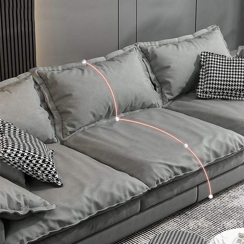 Stain Resistant Sofa Couch Square Arm Sofa Set with Pillows in Grey Clearhalo 'furn' 'furn_sofas' 'Furniture' 'Living Room Furniture' 'Sofa' 'sofas' 1200x1200_bef684f6-979b-4726-b075-d807ab9f4cc1