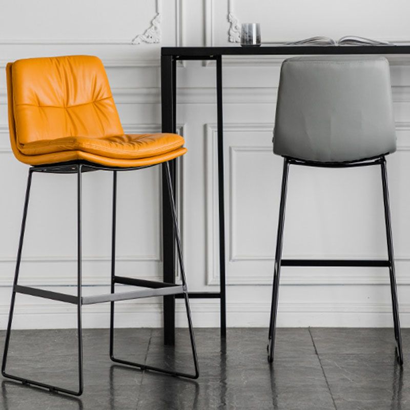 Nordic Iron Simple Barstool Indoor Tall Stool with Leather Seat Clearhalo 'Bar Furniture' 'Bar Stools' 'bar_stools' 'furn' 'furn_bar_stools' 'furniture_bar_stools' 'Kitchen & Dining Furniture' 'kitchen&dining_furn' 'kitchen' 'kitchen_furn' Furniture' 1200x1200_bef7b7b6-f331-447b-b33b-4a1ff27ca64c