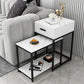 Modern Square 4 Legs End Table with Shelves and Storage for Living Room Clearhalo 'Coffee & Accent Tables' 'End & Side Tables' 'end_side_table' 'end_side_tables' 'furn' 'furn_end_side_tables' 'Furniture' 'furniture_end_side_table' 'Living Room Furniture' 1200x1200_befb7282-d229-452e-b7dd-6671daabc0e9