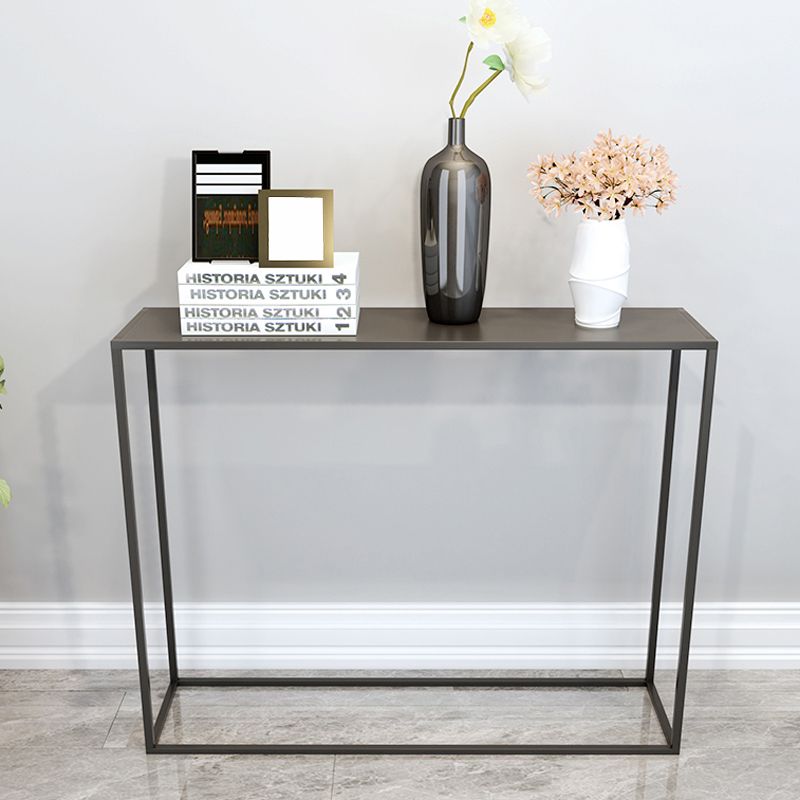 Contemporary Console Table Metal Rectangle Accent Table for Hall Clearhalo 'Console Tables' 'console_tables' 'Entry & Mudroom Furniture' 'furn' 'furn_console_tables' 'Furniture' 1200x1200_befc3960-9c89-42cf-8bc6-0cb7f9ad6083