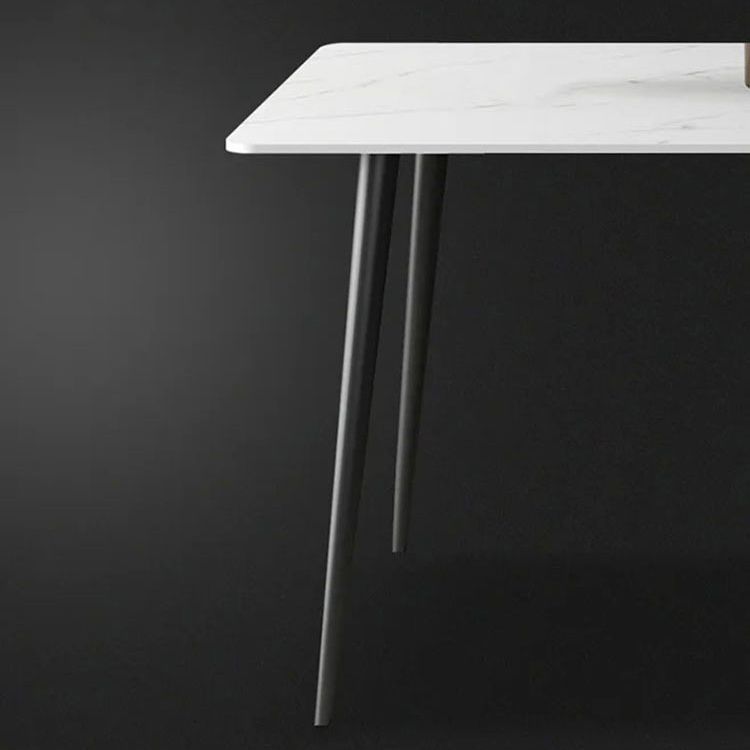 Metal Modern Rectangle Table Sintered Stone Table for Kitchen and Dining Room Clearhalo ' dining_table' 'Dining Tables & Seating' 'Dining Tables' 'furn' 'furn_dining_table' 'Furniture' 'furniture_dining_table' 'Kitchen & Dining Furniture' 'kitchen&dining_furn' 'kitchen' 'kitchen_dining_table' 1200x1200_befcc808-0317-4bbe-8873-e2b5537c715c