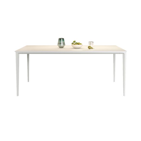Modern Rectangle White Dining Set Kitchen Sintered Stone Top Dining Set with 4 Legs Base Clearhalo 'Dining Room Sets' 'Dining Tables & Seating' 'dining_room_set' 'furn' 'furn_dining_room_set' 'Furniture' 'furniture_dining_room_set' 'Kitchen & Dining Furniture' 'kitchen&dining_furn' 'kitchen' 1200x1200_befd7e84-6bf4-4354-9c72-dbbd94761365