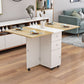 Wood Mid-Century Rectangle Table Wooden Top Table with Drop Leaf Clearhalo ' dining_table' 'Dining Tables & Seating' 'Dining Tables' 'furn' 'furn_dining_table' 'Furniture' 'furniture_dining_table' 'Kitchen & Dining Furniture' 'kitchen&dining_furn' 'kitchen' 'kitchen_dining_table' 1200x1200_befdc9d7-37ad-4ac1-bb7d-4a1dee87c15d