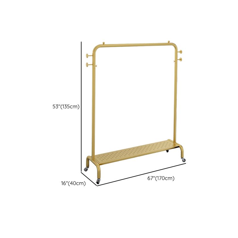 Estante de la rejilla de la capa de glamour estante inferior y 4 ganchos estante de abrigo