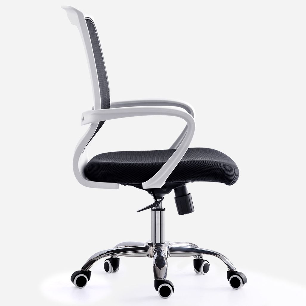 Moderner Mittelrücken Stuhl Stuhl Mesh Fixed Arms Office Stuhl für Home Office
