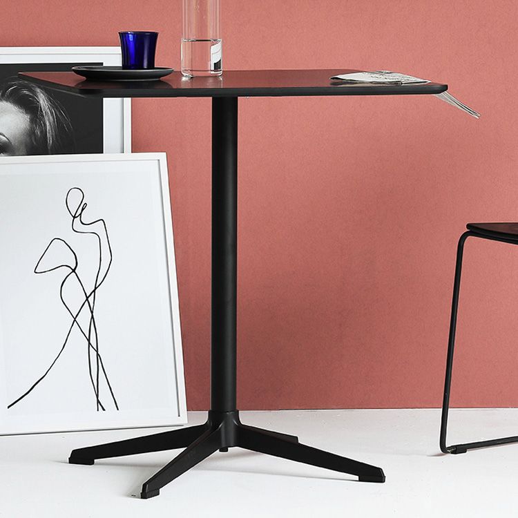 Industrial Wood Dining Table Pedestal Dining Table with Metal Base for Home Use Clearhalo ' dining_table' 'Dining Tables & Seating' 'Dining Tables' 'Furniture' 'furniture_dining_table' 'Kitchen & Dining Furniture' 'kitchen&dining_furn' 'kitchen' 'kitchen_dining_table' 1200x1200_bf0213a6-6519-4813-a8e9-ceacec83f620