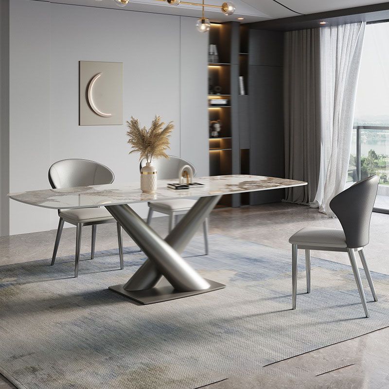 Contemporary 1/4/5/7 Pieces Dining Set Sintered Stone Dining Room Set Clearhalo 'Dining Room Sets' 'Dining Tables & Seating' 'dining_room_set' 'furn' 'furn_dining_room_set' 'Furniture' 'furniture_dining_room_set' 'Kitchen & Dining Furniture' 1200x1200_bf033df9-94b0-46bb-a7ba-51778360f7ef