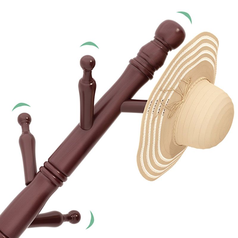 Árbol del salón contemporáneo con soporte de pasillo de ganchos en la rejilla de madera diseñada