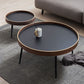 Round Wooden Coffee Table Black Tray Top Cocktail Table with 4 Legs Clearhalo 'Coffee & Accent Tables' 'Coffee Tables' 'coffee_tables' 'furn' 'furn_coffee_tables' 'Furniture' 'Living Room Furniture' 1200x1200_bf0483c2-cef2-4b8e-acf9-e33379991663