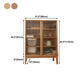 Modern Pine Wood Credenza Glass Doors Cabinets Dining Server for Living Room Clearhalo 'buffet_sideboard' 'Buffets & Sideboards' 'furn' 'furn_buffet_sideboard' 'Furniture' 'furniture_buffet_sideboard' 'Kitchen & Dining Furniture' 1200x1200_bf0534e4-c9a9-4884-87df-6dc144f5a63a