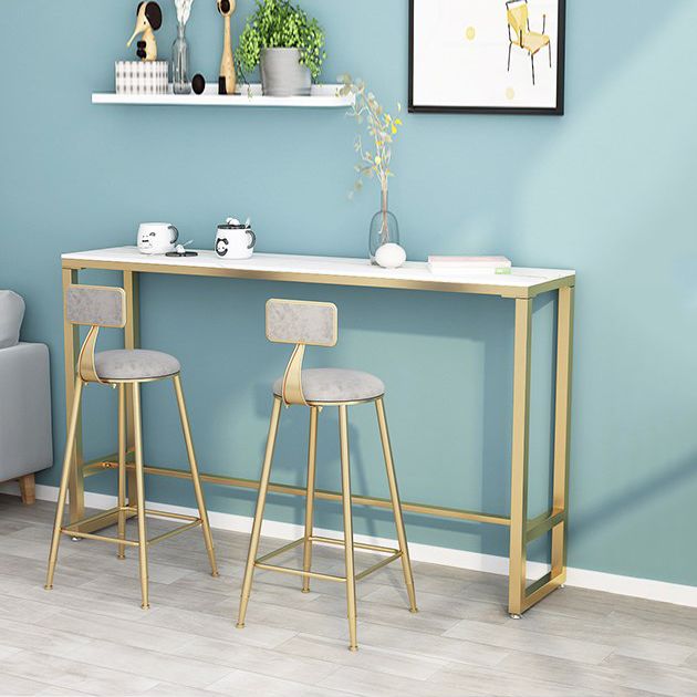 Glam 1/2/3 Pieces Sintered Stone Bar Table Set Fixed Table Counter Set for Home Use Clearhalo 'Bar Furniture' 'furn' 'furn_home_bar_bar_sets' 'Furniture' 'Home Bars & Bar Sets' 'home_bar_bar_sets' 'Kitchen & Dining Furniture' 1200x1200_bf0554c2-e1f7-4121-be91-c8f745ea83cd