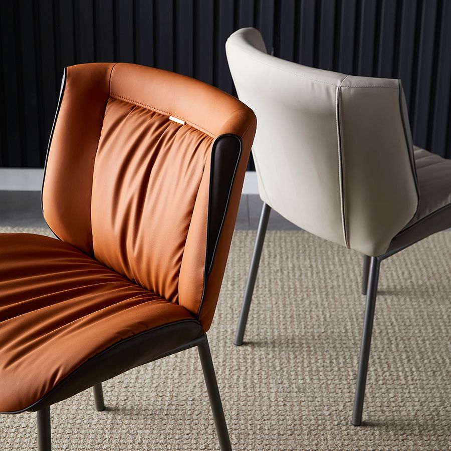 Home Scandinavian Side Chair Upholstered Wingback Metal Dining Room Chair Clearhalo ' kitchen&dining_furn' 'Dining Chairs' 'Dining Tables & Seating' 'dining_chair' 'furn' 'furn_dining_chair' 'Furniture' 'furniture_dining_chair' 'Kitchen & Dining Furniture' 'kitchen' 1200x1200_bf065d90-57d3-4382-9988-2a5e1c453a7b