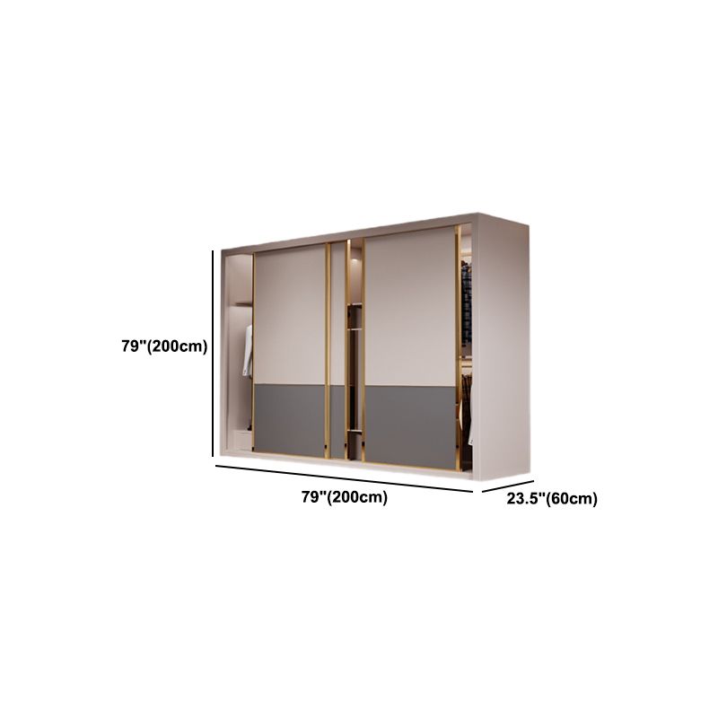 Guardaroba in legno ingegnerizzato armadio moderno in stile moderno con specchio