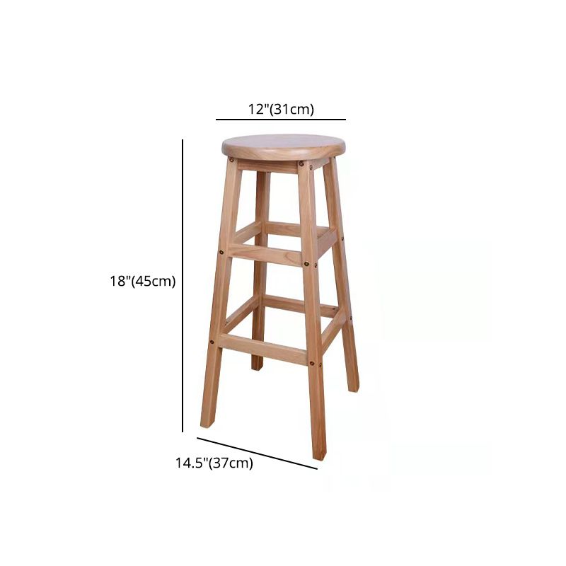 Modern Armless Backless Counter Stool Wood Bar Stool with Footrest Clearhalo 'Bar Furniture' 'Bar Stools' 'bar_stools' 'furniture_bar_stools' 'Kitchen & Dining Furniture' 'kitchen&dining_furn' 'kitchen' 'kitchen_furn' Furniture' 1200x1200_bf078729-971e-453a-944f-9acc73ba0912