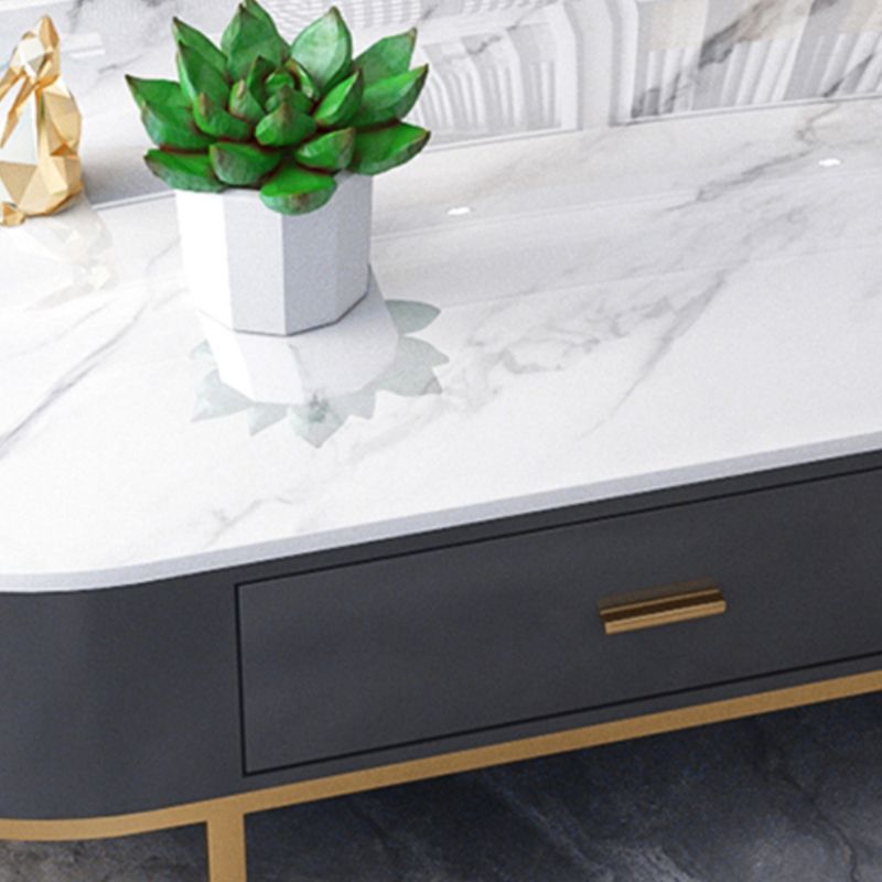 Stone TV Console Contemporary 3 Drawers Open Storage Media Console Clearhalo 'furn' 'furn_tv_stands_entertainment_centers' 'Furniture' 'Living Room Furniture' 'TV Stands & Entertainment Centers' 'TV Stands & Media Storage Furniture' 'tv_stands_entertainment_centers' 1200x1200_bf078ab7-0d80-4ffb-8f74-28c8d1bc8c41