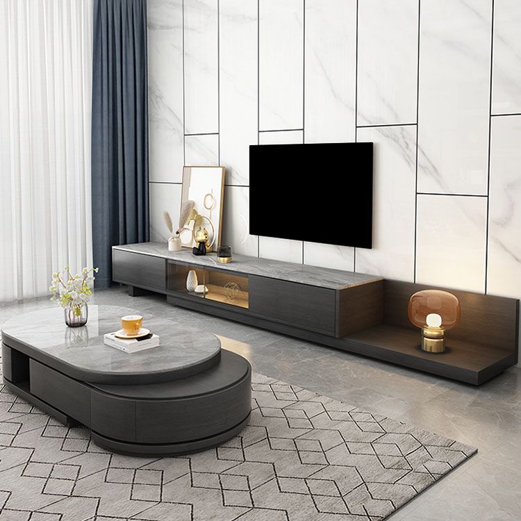 Open Storage Media Console Stone TV Media Stand for Living Room Clearhalo 'furn' 'furn_tv_stands_entertainment_centers' 'Furniture' 'Living Room Furniture' 'TV Stands & Entertainment Centers' 'TV Stands & Media Storage Furniture' 'tv_stands_entertainment_centers' 1200x1200_bf08f558-84c1-48d0-8e38-e74cfb3bd0f5