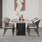 Rectangle Stone Top Dining Table Contemporary Dining Table with Double Pedestal Base Clearhalo 'Dining Tables & Seating' 'Dining Tables' 'dining_table' 'furn' 'furn_dining_table' 'Furniture' 'furniture_dining_table' 'Kitchen & Dining Furniture' 'kitchen' 'kitchen_dining_table' 1200x1200_bf0974cc-e537-466f-841c-0465f6173fc0