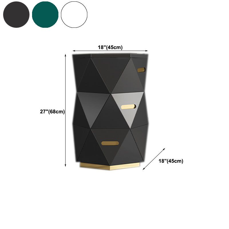 Cassettiera portaoggetti Glam da 17,55 pollici di larghezza con 3 cassetti