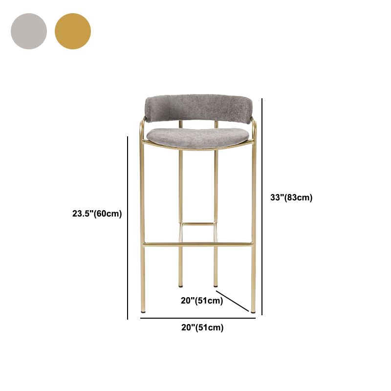 Modern Indoor Upholstered Bar Stool Low Back Footrest Counter Stool Clearhalo 'Bar Furniture' 'Bar Stools' 'bar_stools' 'furn' 'furn_bar_stools' 'Furniture' 'Kitchen & Dining Furniture' 1200x1200_bf0c201e-a9d7-4bd2-b761-874f373b461b