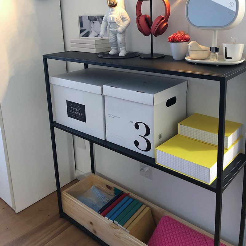 Console contemporanea larga 7,87 pollici tavolo da console metallica con scaffale