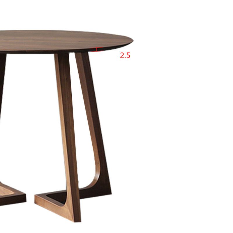 Simple Walnut Ash Dining Table Double Solid Wood Pedestal Home Table Clearhalo 'Dining Tables & Seating' 'Dining Tables' 'dining_table' 'furn' 'furn_dining_table' 'Furniture' 'furniture_dining_table' 'Kitchen & Dining Furniture' 'kitchen' 'kitchen_dining_table' 1200x1200_bf0edab5-911c-4db6-8728-1957453b97f8