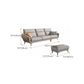 Mid Century Sofa and Chaise in Gray Flared Arm Sewn Pillow Back Sofa Clearhalo 'furn' 'furn_sectionals' 'Furniture' 'Living Room Furniture' 'Sectionals' 1200x1200_bf0fcfa4-21bb-418e-9ec0-f091caad8d82