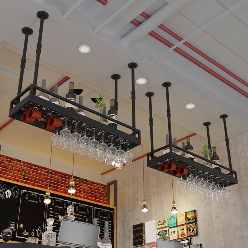 Metaalhangende wijnhouder Rack Modern Wine Rack Kit -39.4 "L x 13,8" W x 5,9 "H H