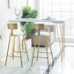 Modern Style Barstool Round Low Back Bar Stool with Metal Legs Clearhalo 'Bar Furniture' 'Bar Stools' 'bar_stools' 'furn' 'furn_bar_stools' 'Furniture' 'Kitchen & Dining Furniture' 1200x1200_bf10734c-a60f-4db0-b088-5f3d752cf7a1