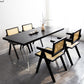 Set tavolo da pranzo moderno in legno massello da 1/2/5 pezzi in nero