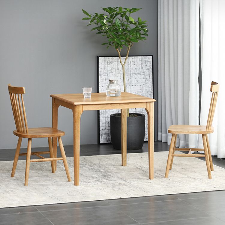 Square Wood Color Dining Table Oak Solid Wood Table Industrial with 4 Legs Clearhalo ' dining_table' 'Dining Tables & Seating' 'Dining Tables' 'furn' 'furn_dining_table' 'Furniture' 'furniture_dining_table' 'Kitchen & Dining Furniture' 'kitchen&dining_furn' 'kitchen' 'kitchen_dining_table' 1200x1200_bf13db9a-3b25-4bc3-a198-eab2ceed8663