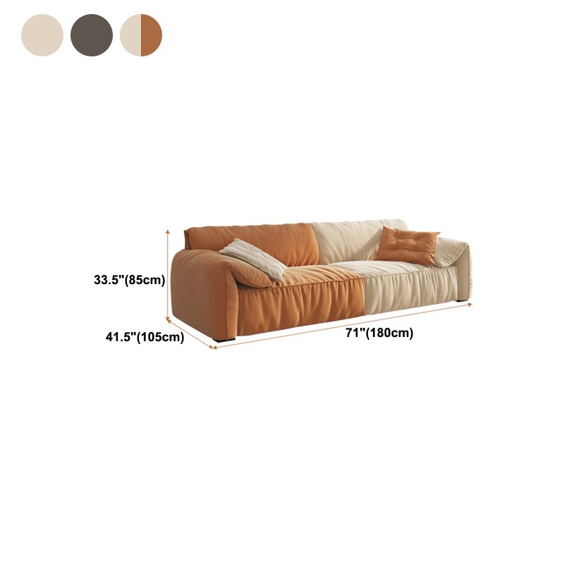 Contemporary Faux Leather Pillow Top Arm Sofa 2 Seater Stain Resistant Settee