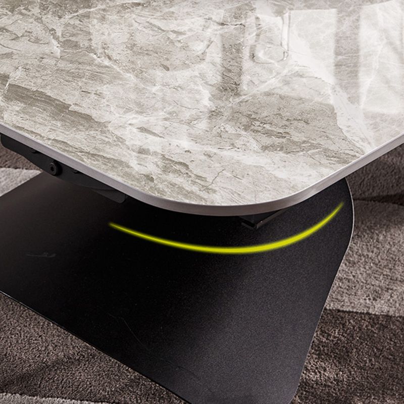 Glam Adjustable Height Coffee Table Slate Cross Legs Cocktail Table Clearhalo 'Coffee & Accent Tables' 'Coffee Tables' 'coffee_tables' 'furn' 'furn_coffee_tables' 'Furniture' 'Living Room Furniture' 1200x1200_bf15971b-4077-489b-bd46-4588b23aa122