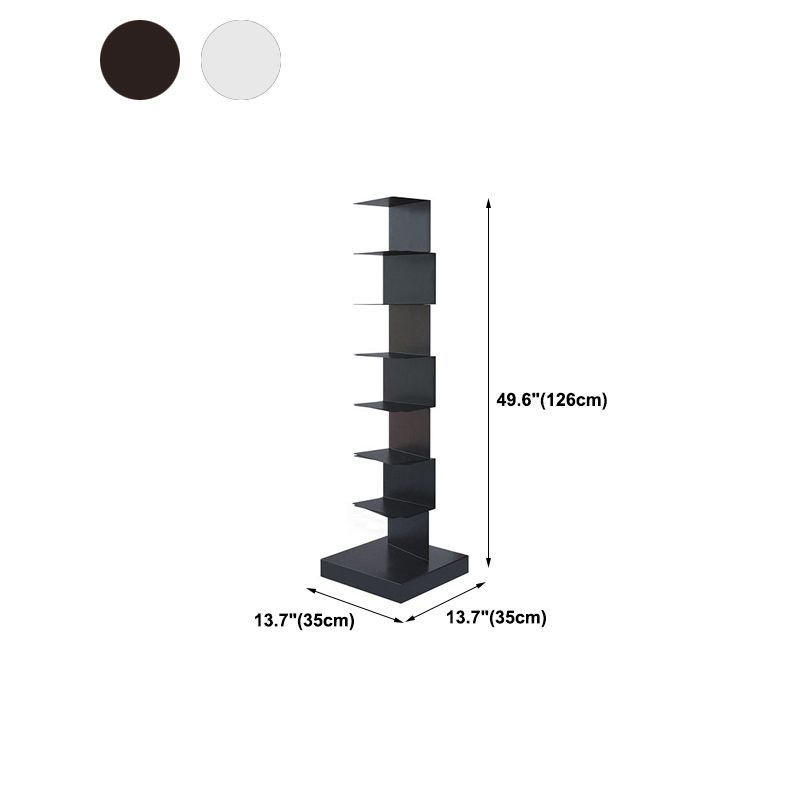 13.8" Wide Book Shelf Stainless Steel Shelf Bookcase Stackable Vertical