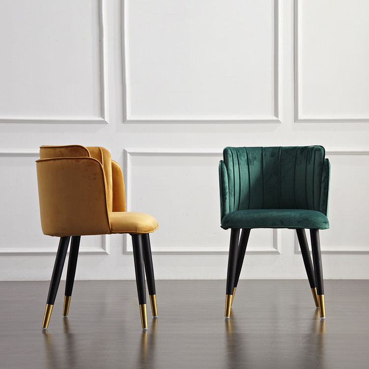 Scandinavian Style Upholstered Side Chairs Barrel Back Armless Chairs for Home Use (Set of 2) Clearhalo ' kitchen&dining_furn' 'Dining Chairs' 'Dining Tables & Seating' 'dining_chair' 'furn' 'furn_dining_chair' 'Furniture' 'furniture_dining_chair' 'Kitchen & Dining Furniture' 'kitchen' 1200x1200_bf161155-6ee6-46be-8f65-a6fdfb3a3d77