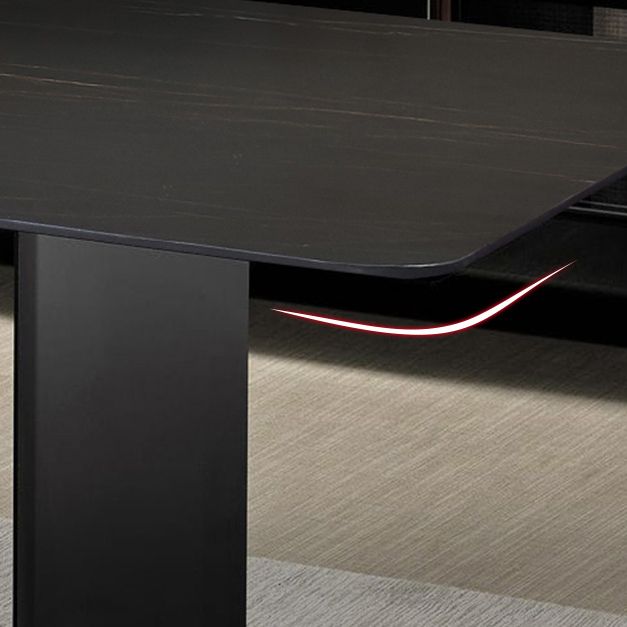 Metal Traditional Luxury Rectangle Table Sintered Stone Dining Table for Home Clearhalo ' dining_table' 'Dining Tables & Seating' 'Dining Tables' 'furn' 'furn_dining_table' 'Furniture' 'furniture_dining_table' 'Kitchen & Dining Furniture' 'kitchen&dining_furn' 'kitchen' 'kitchen_dining_table' 1200x1200_bf16400e-59c4-443b-b0a7-63900a142781