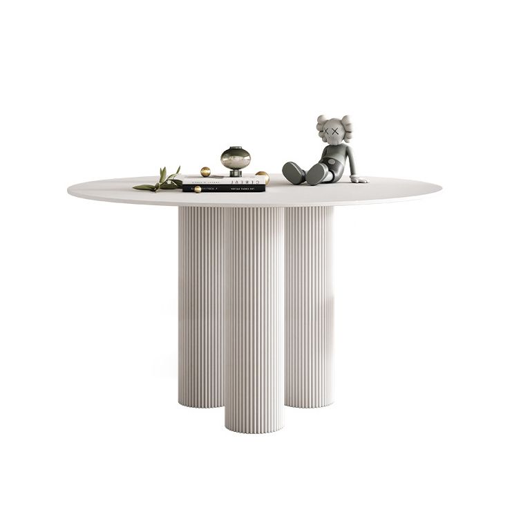 Round Dining Table Stone Top Dining Table with MDF Base for Dining Room Clearhalo 'Dining Tables & Seating' 'Dining Tables' 'dining_table' 'furn' 'furn_dining_table' 'Furniture' 'furniture_dining_table' 'Kitchen & Dining Furniture' 'kitchen' 'kitchen_dining_table' 1200x1200_bf16577e-4599-4897-9979-0a823401276b