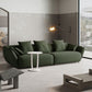 Contemporary Wool Sofa 28.35-In H Sloped Arm Seating with Pillows